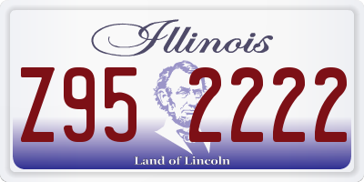 IL license plate Z952222