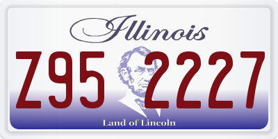 IL license plate Z952227