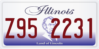 IL license plate Z952231