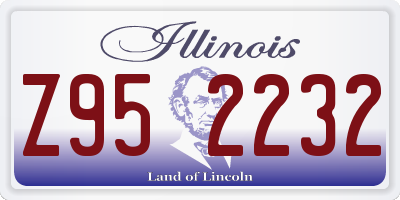 IL license plate Z952232