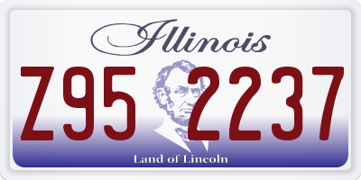 IL license plate Z952237