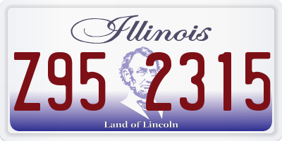 IL license plate Z952315