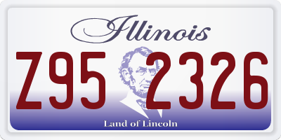 IL license plate Z952326