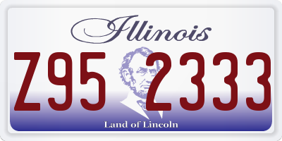 IL license plate Z952333