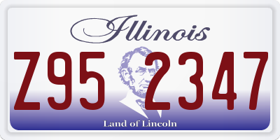 IL license plate Z952347