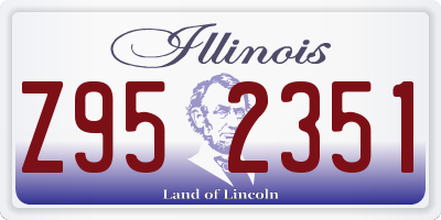 IL license plate Z952351