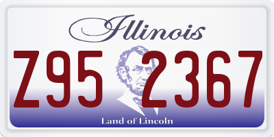IL license plate Z952367
