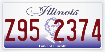 IL license plate Z952374