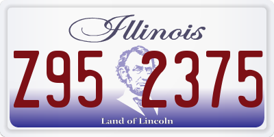 IL license plate Z952375