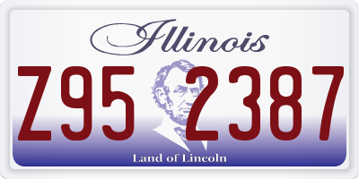 IL license plate Z952387