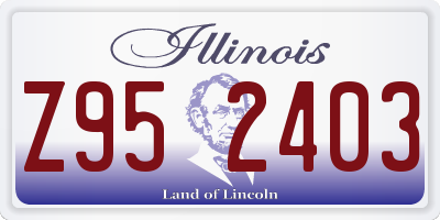 IL license plate Z952403