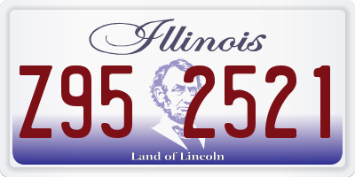 IL license plate Z952521