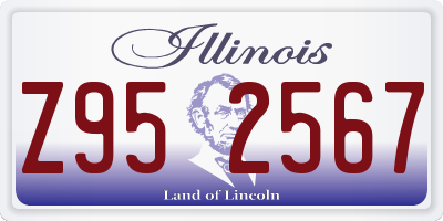 IL license plate Z952567