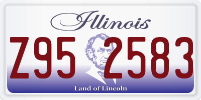 IL license plate Z952583