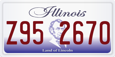 IL license plate Z952670