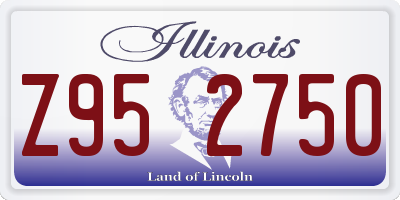 IL license plate Z952750