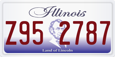 IL license plate Z952787