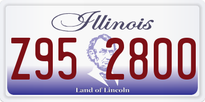IL license plate Z952800