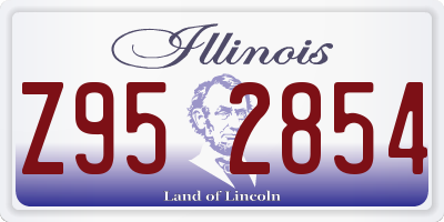 IL license plate Z952854