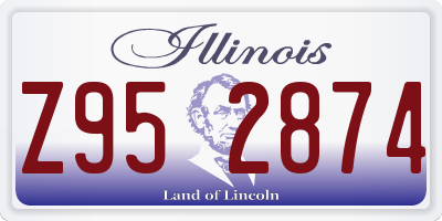 IL license plate Z952874