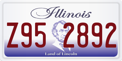 IL license plate Z952892