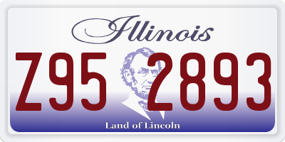 IL license plate Z952893