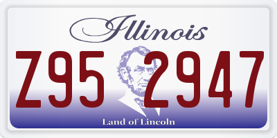 IL license plate Z952947