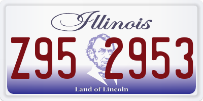 IL license plate Z952953