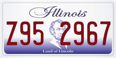 IL license plate Z952967