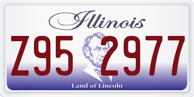 IL license plate Z952977