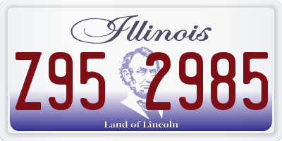 IL license plate Z952985