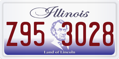 IL license plate Z953028