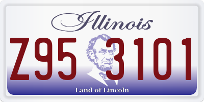 IL license plate Z953101