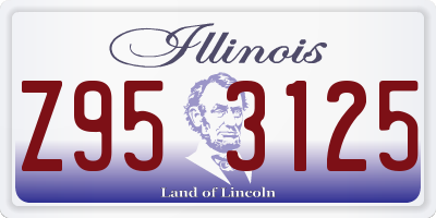 IL license plate Z953125
