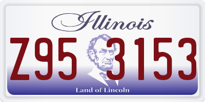 IL license plate Z953153