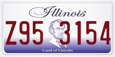 IL license plate Z953154