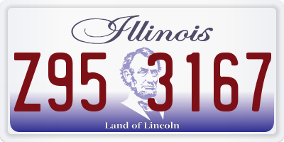 IL license plate Z953167