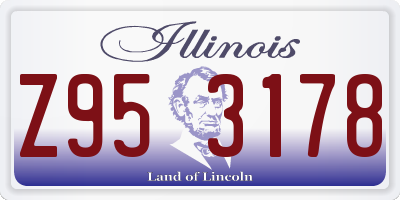 IL license plate Z953178