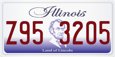 IL license plate Z953205