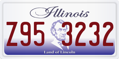 IL license plate Z953232