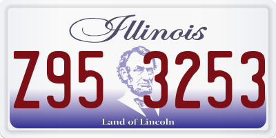 IL license plate Z953253