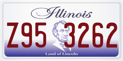 IL license plate Z953262