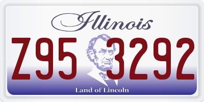 IL license plate Z953292