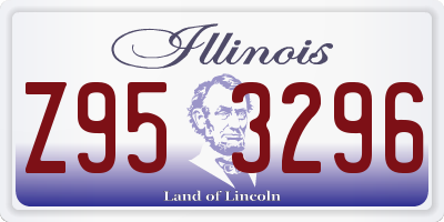 IL license plate Z953296