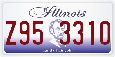 IL license plate Z953310