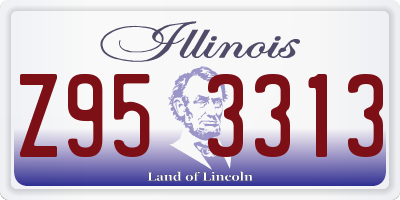 IL license plate Z953313