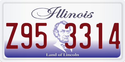 IL license plate Z953314