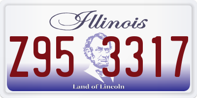 IL license plate Z953317