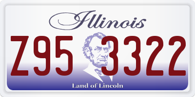 IL license plate Z953322