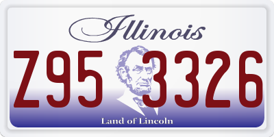 IL license plate Z953326